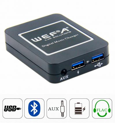 Skoda 12 pin (FAKRA) USB, AUX, Wireless Bluetooth Streaming
