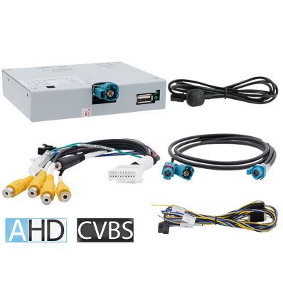 Peugeot IVI Mid/High, NAC Low/High or RCC video interface with rear and front camera input