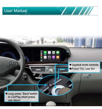 Wireless Apple CarPlay AirPlay Android Auto Solution for Mercedes-Benz S Class W221 2010-2014MY